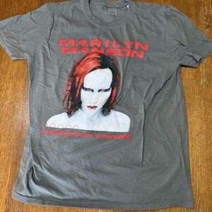 Marilyn Manson Gray Graphic T-Shirt